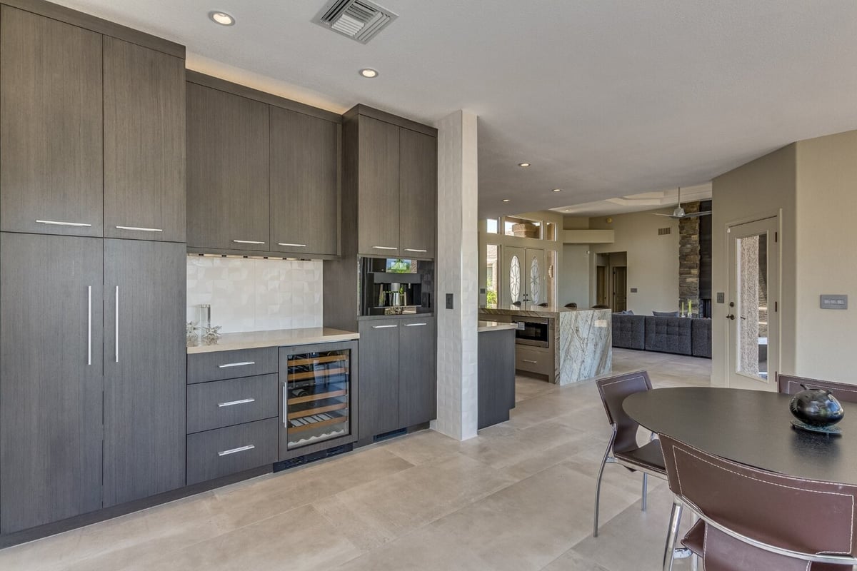 Modern custom cabinetry in gray tones by Kitchens by Good Guys in Paradise Valley, AZ